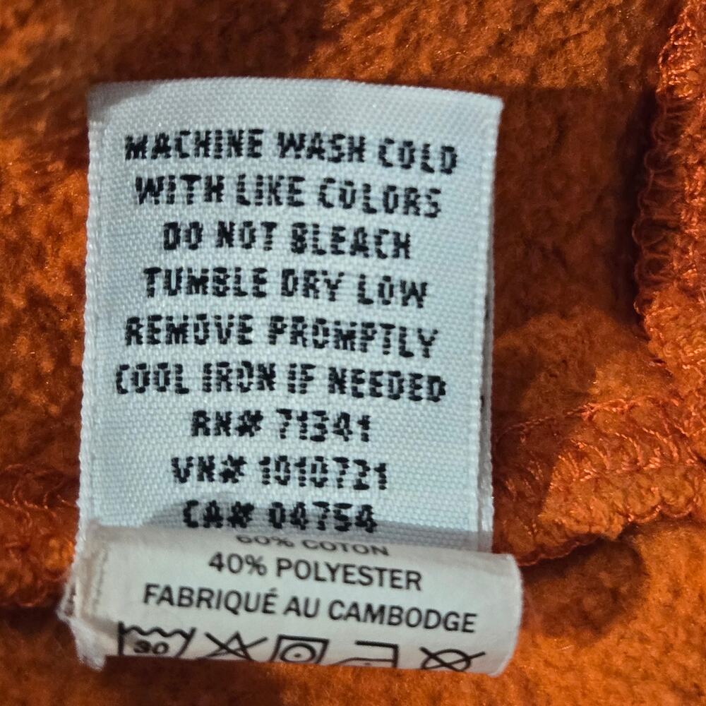 LL Bean x Peanuts Snoopy Take A Hike Orange Pullover Hoodie Sweatshirt, Size S - Picture 7 of 7